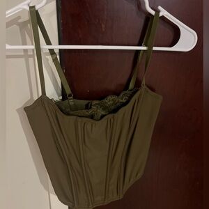 Urban Outfitters Green Corset Top in Small